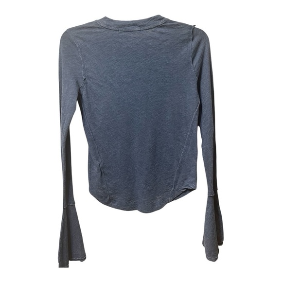 Free People We The Free Cotton Blend Boho Hippie Bell Sleeve Top XS NWOT - Picture 3 of 4